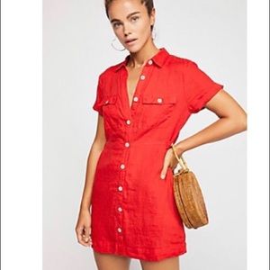 Italian Lovestory Free People Linen Dress